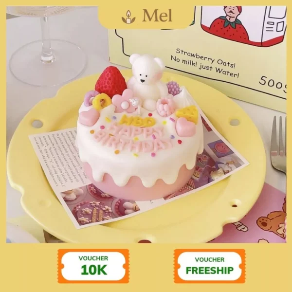 Bánh Kem Sinh Nhật Gấu Dâu