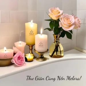 Bộ 3 Nến Trụ Sáp Ong